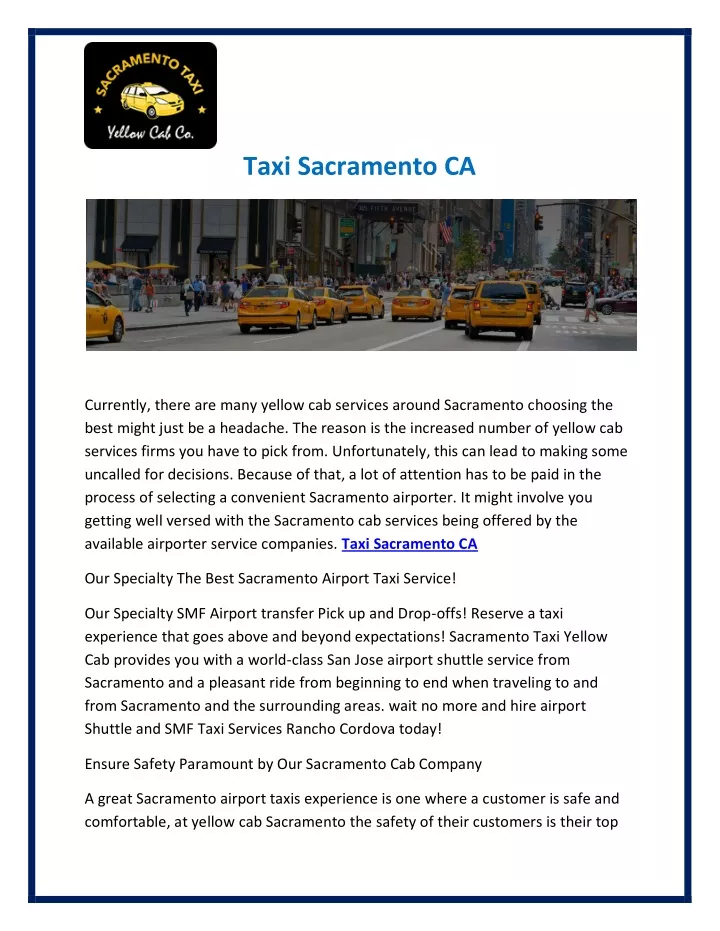 taxi sacramento ca