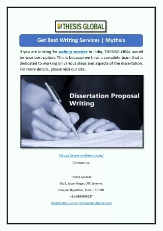 Get Best Writing Services