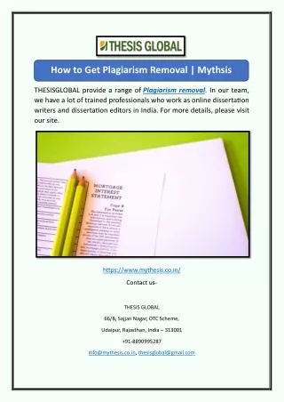 How to Get Plagiarism Removal