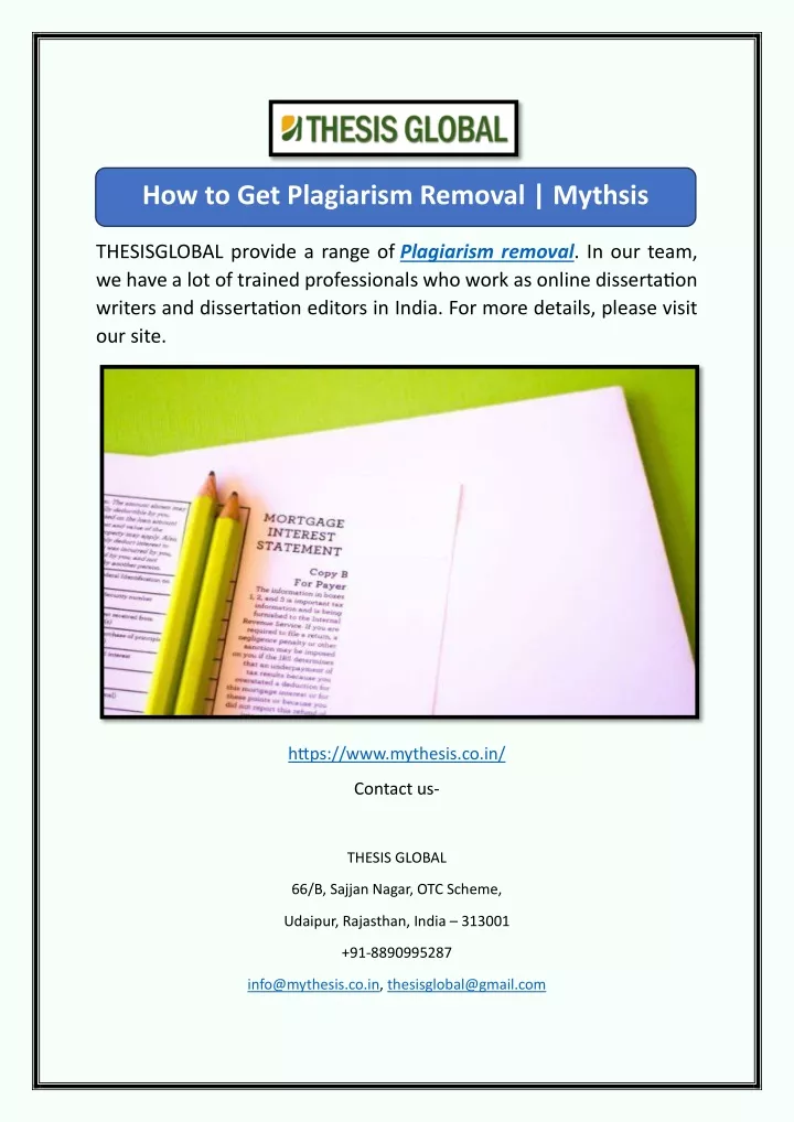 how to get plagiarism removal mythsis