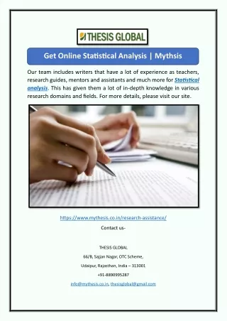 Get Online Statistical Analysis