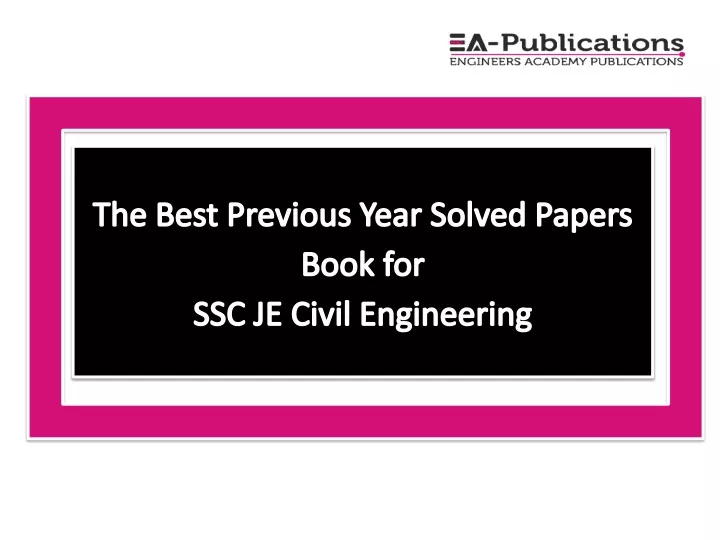 the best previous year solved papers book for ssc je civil engineering