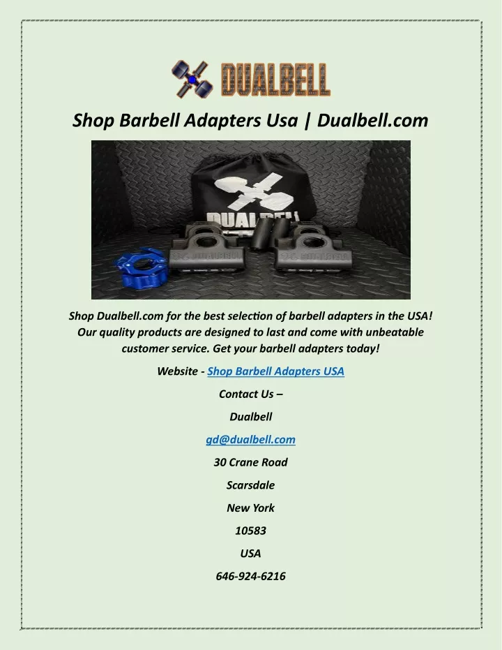 shop barbell adapters usa dualbell com