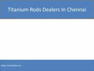 Titanium Rods Dealers In Chennai