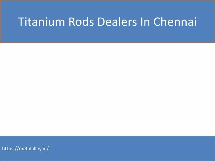titanium rods dealers in chennai