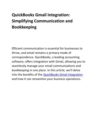 quickbooks gmail integration simplifying