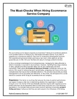 The Must-Checks When Hiring Ecommerce Service Company - slide 1
