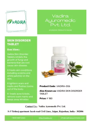 Skin Disease Tablet | Vadira.in