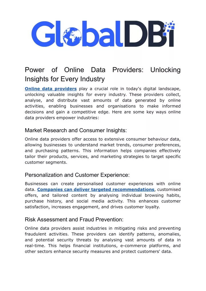 power insights for every industry