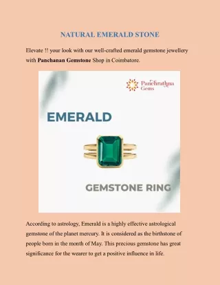 natural emerald stone