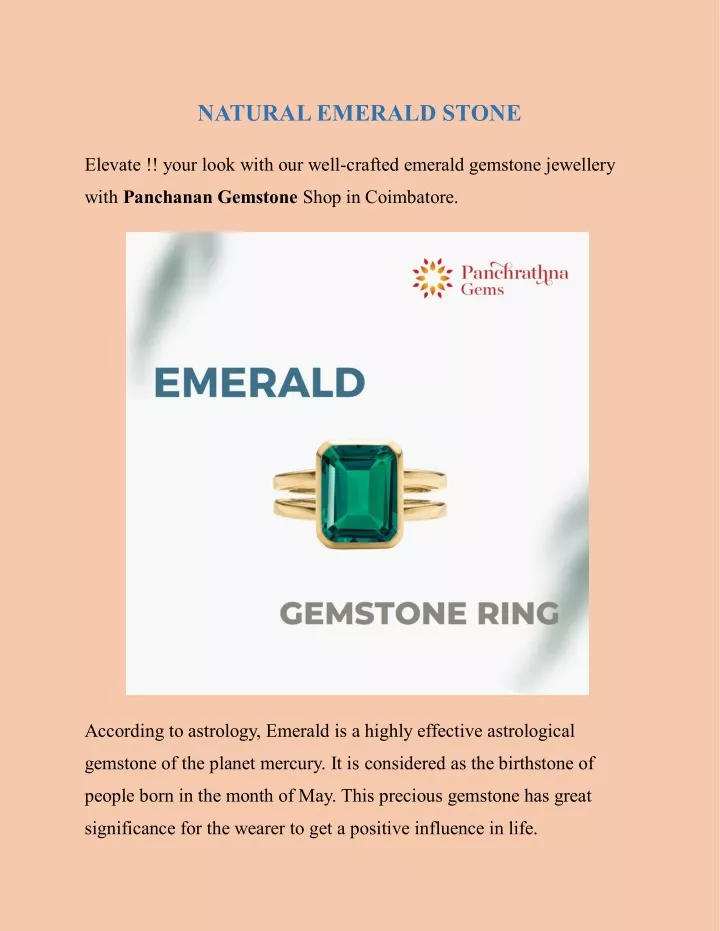 natural emerald stone