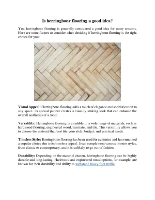 Is Herringbone Flooring a Good Idea?