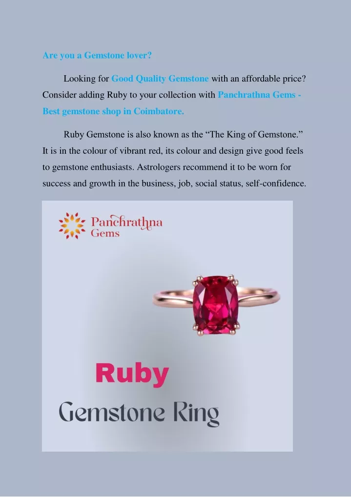 are you a gemstone lover
