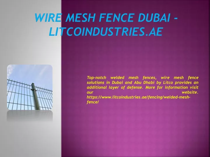 wire mesh fence dubai litcoindustries ae