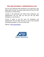 Hire php developers | abloftsolutions.com - slide 1