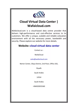 cloud virtual data center wafaicloud com