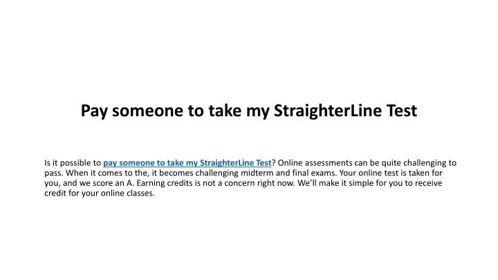 pay someone to take my straighterline test
