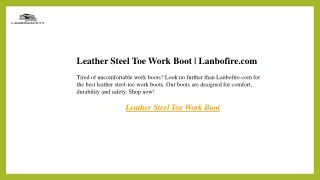 Leather Steel Toe Work Boot  Lanbofire.com