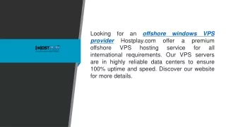 Offshore Windows Vps Provider  Hostplay.com