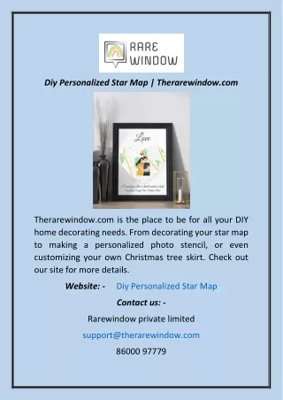 Diy Personalized Star Map | Therarewindow.com