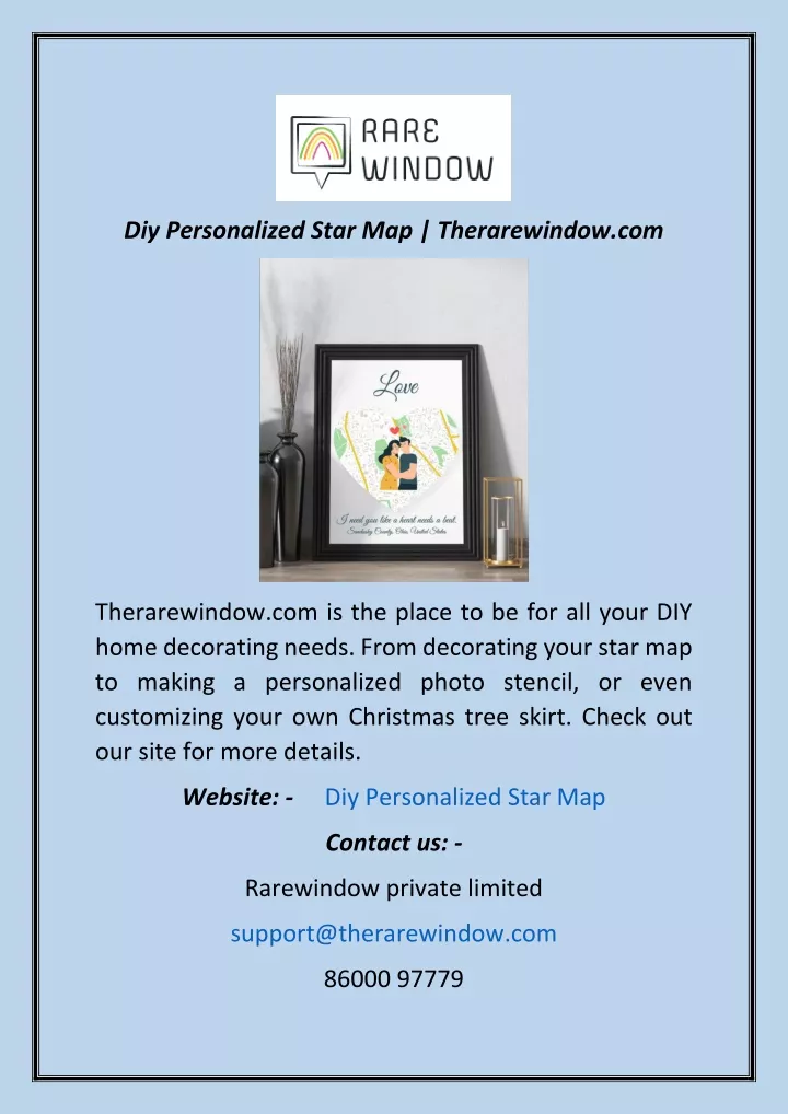 diy personalized star map therarewindow com