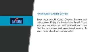 Amalfi Coast Charter Service Laboa.com