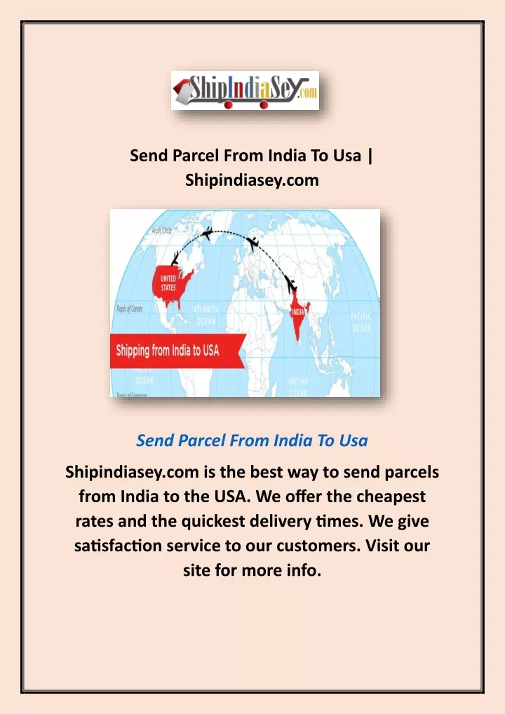 send parcel from india to usa shipindiasey com