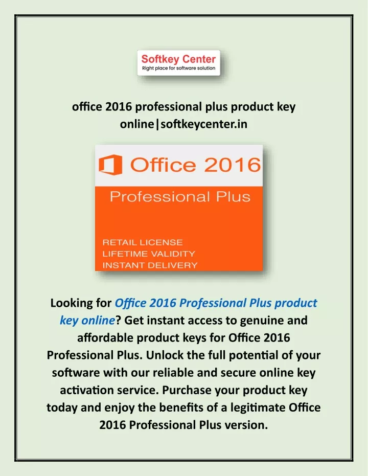 office 2016 professional plus product key online