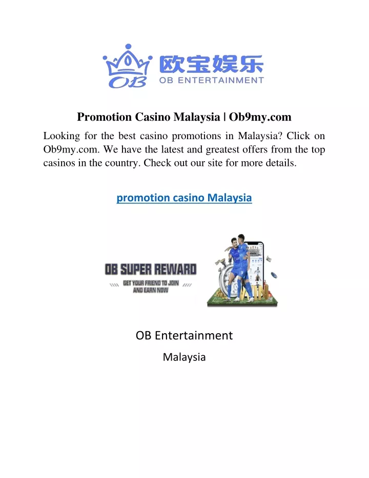 promotion casino malaysia ob9my com