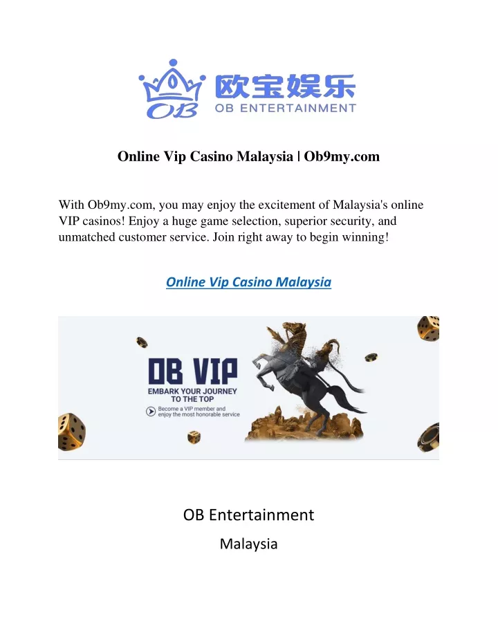 online vip casino malaysia ob9my com