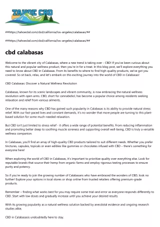 cbd calabasas