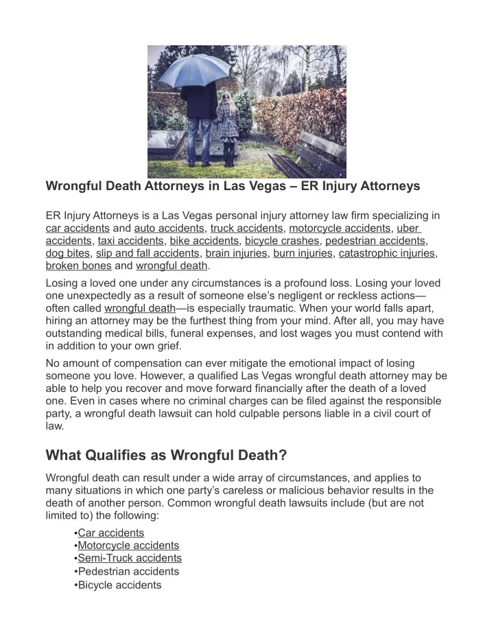 wrongful death attorneys in las vegas er injury