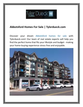 Abbotsford Homes For Sale | Tylerdueck.com