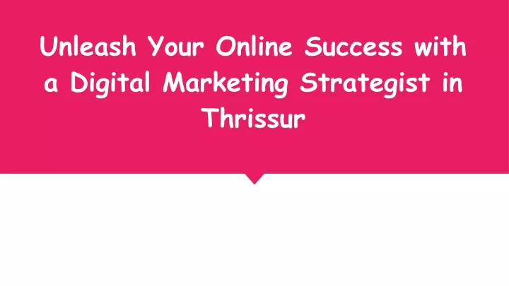 unleash your online success with a digital