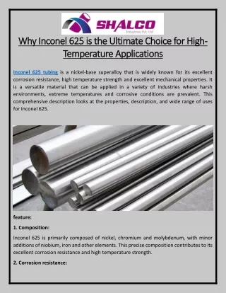 Why Inconel 625 is the Ultimate Choice for High-Temperature Applications