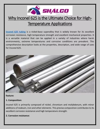 why inconel 625 is the ultimate choice for high