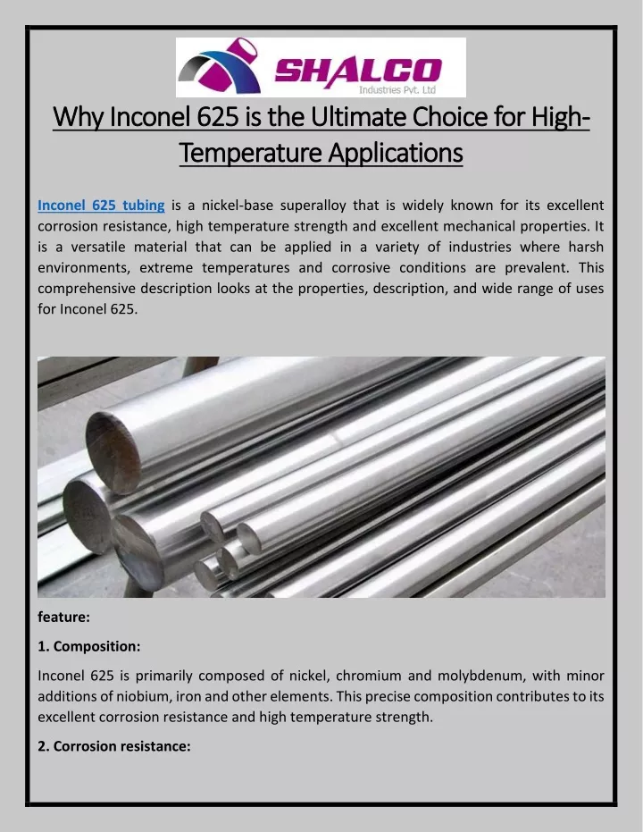 why inconel 625 is the ultimate choice for high