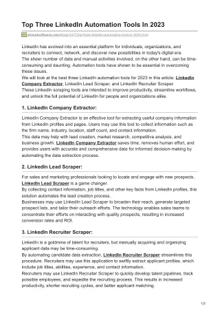 top three linkedin automation tools in 2023