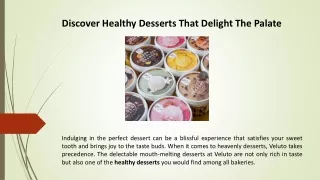 Discover Healthy Desserts That Delight The Palate