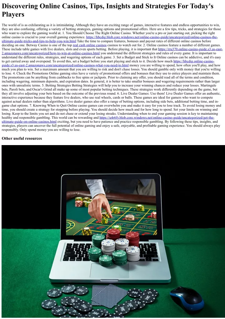discovering online casinos tips insights