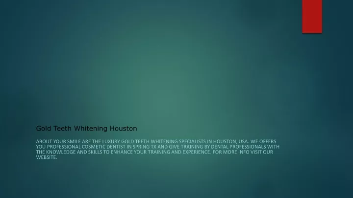 gold teeth whitening houston