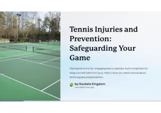Tennis Injuries and Prevention Safeguarding Your Game