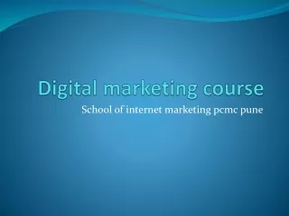 Digital marketing course article ppt