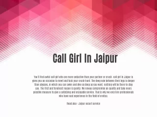 call girl in jaipur