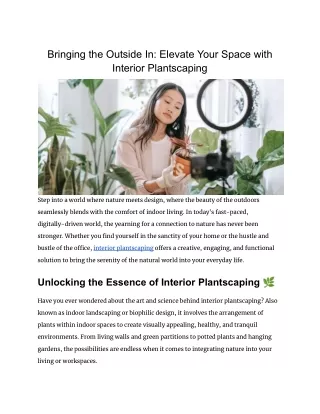 _Bringing the Outside In_ Elevate Your Space with Interior Plantscaping