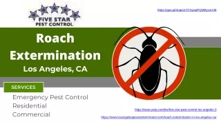 Roach Extermination Services Los Angeles, CA