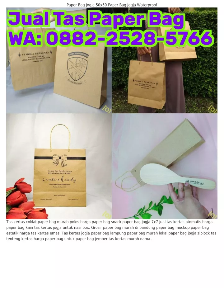 paper bag jogja 50x50 paper bag jogja waterproof