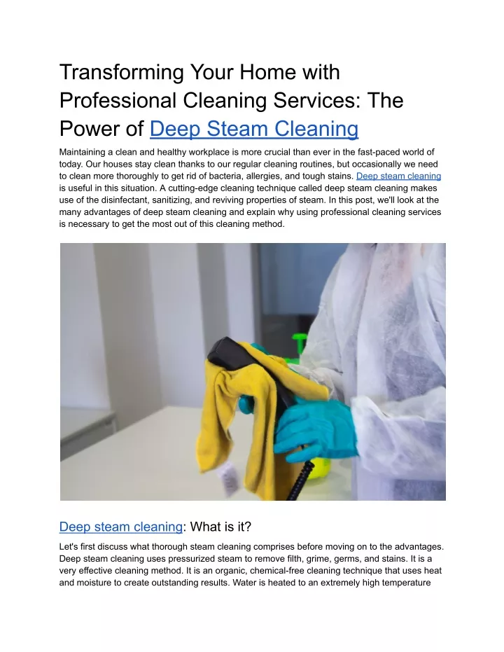 transforming your home with professional cleaning