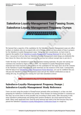 Salesforce-Loyalty-Management Test Passing Score, Salesforce-Loyalty-Management Prepaway Dumps