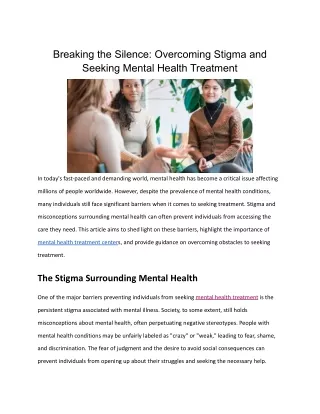 Breaking the Silence_ Overcoming Stigma and Seeking Mental Health Treatment